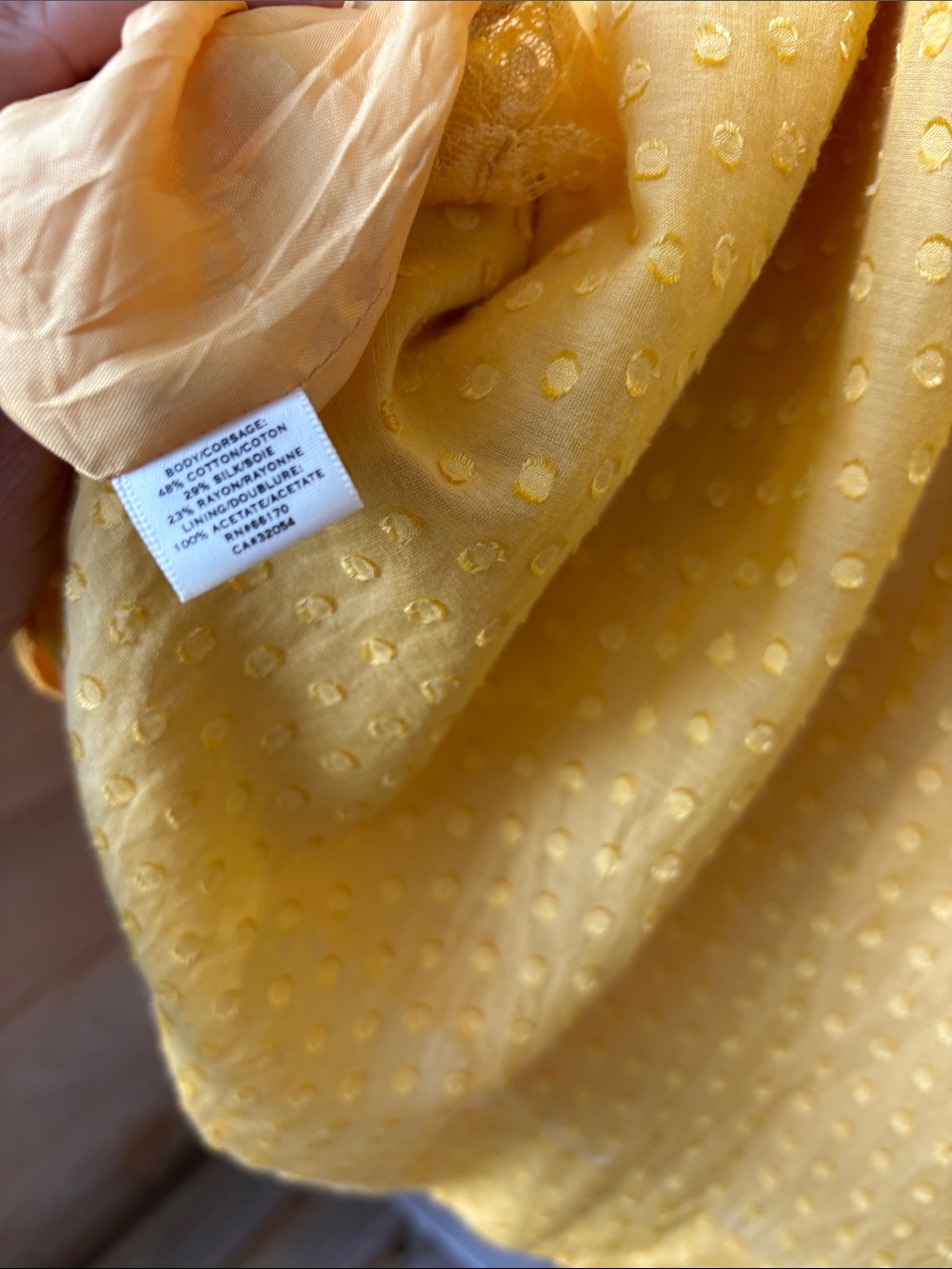 Anthropologie Moulinette Soeurs Yellow Swiss Dot Cottagecore Dress Size 4 - Picture 9 of 11